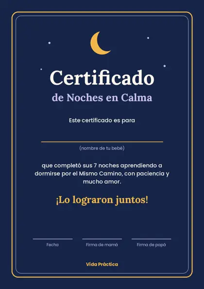 Certificado de las 7 noches