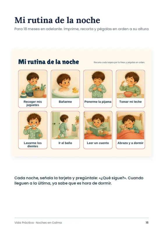 Tarjetas de rutina